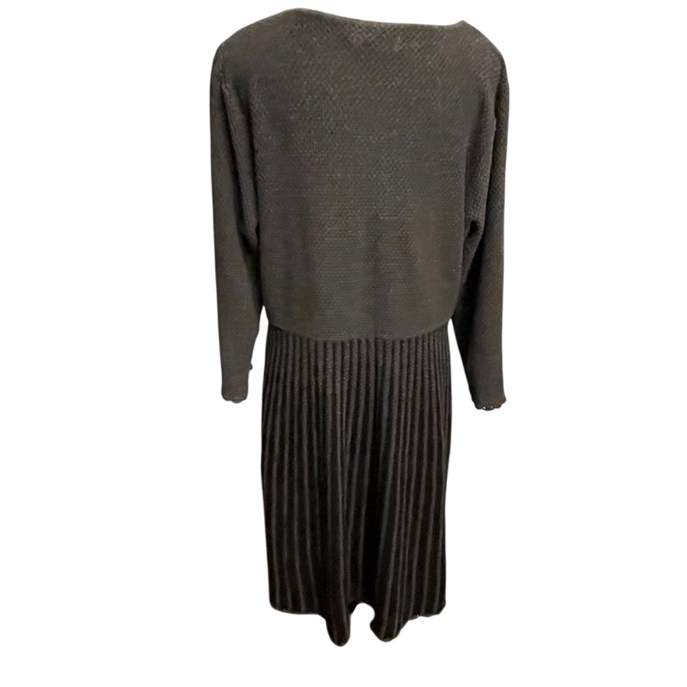 Calvin Klein Black and Gray Long Sleeve Dress - Picture 3 of 6